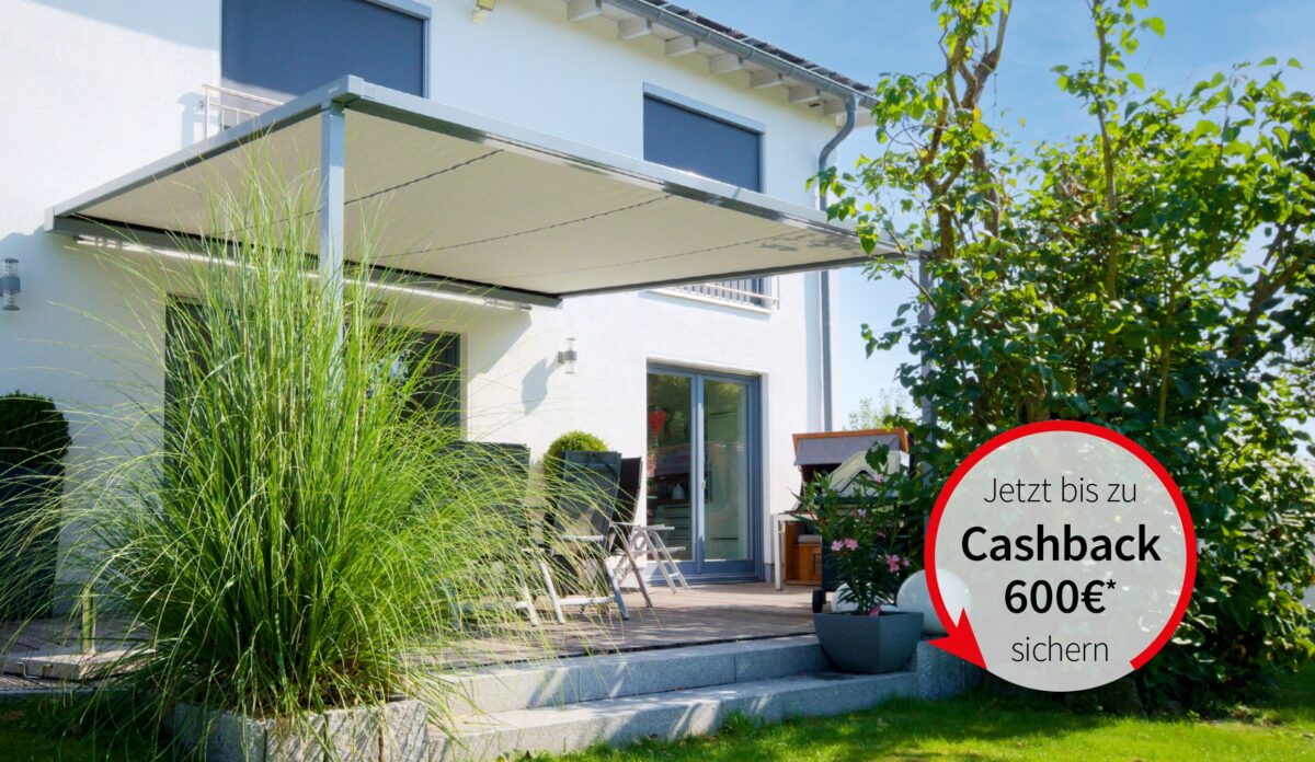 Jetzt die Terrasse für 2027 planen – bis zu 600 € Cashback sichern!
